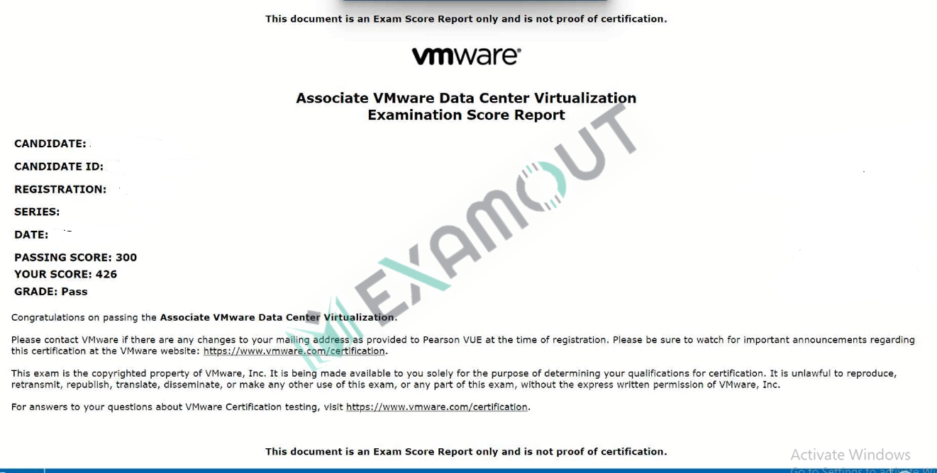 VMware Certified Technical Associate - Data Center Virtualization 2020 1V0-21.20 passing exam report 1