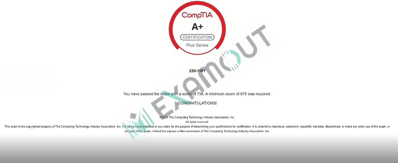 A+ 220-1101 passing exam report 2