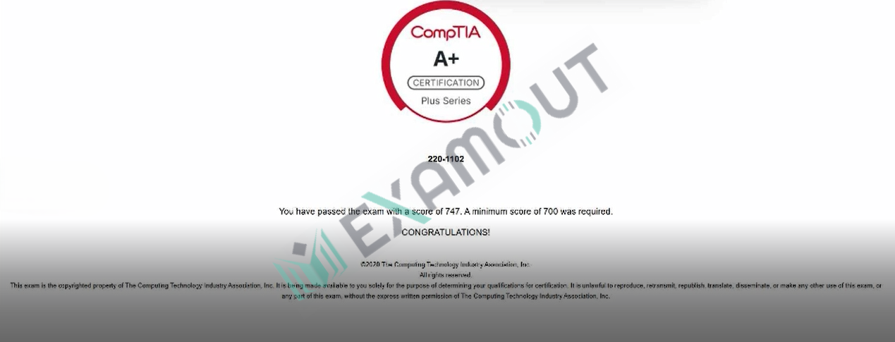 A+ 220-1102 passing exam report 1