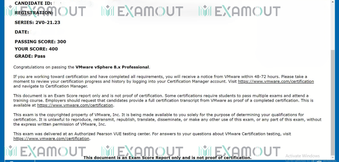 VCP-DCV 2023 2V0-21.23 passing exam report 3