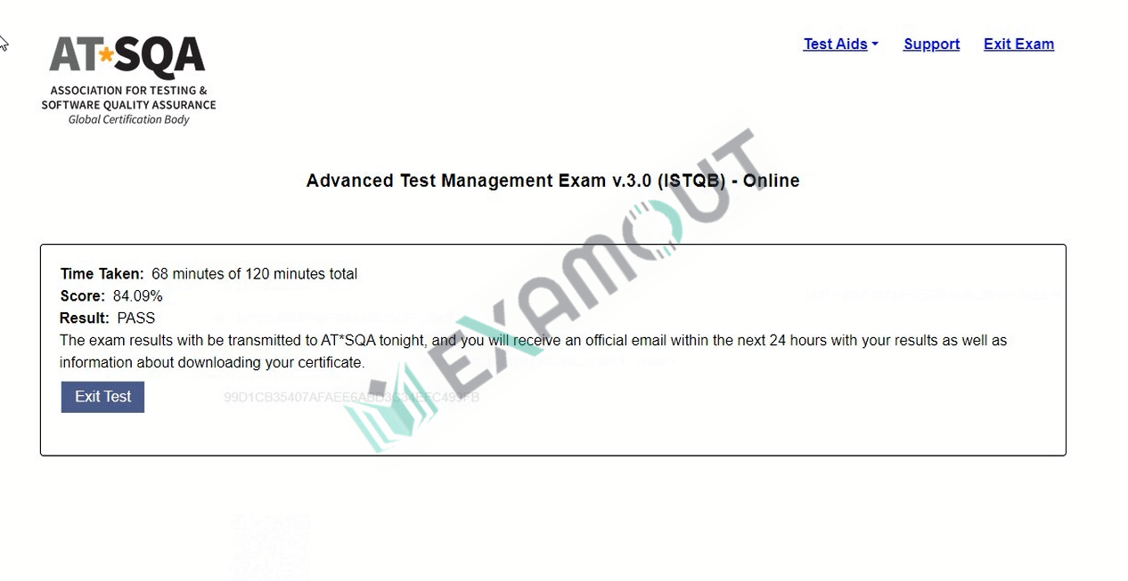 ISTQB Test Manager ATM passing exam report 1