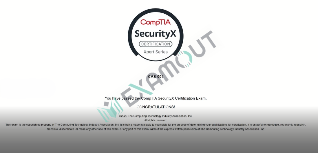 CompTIA CASP CAS-004 passing exam report 3