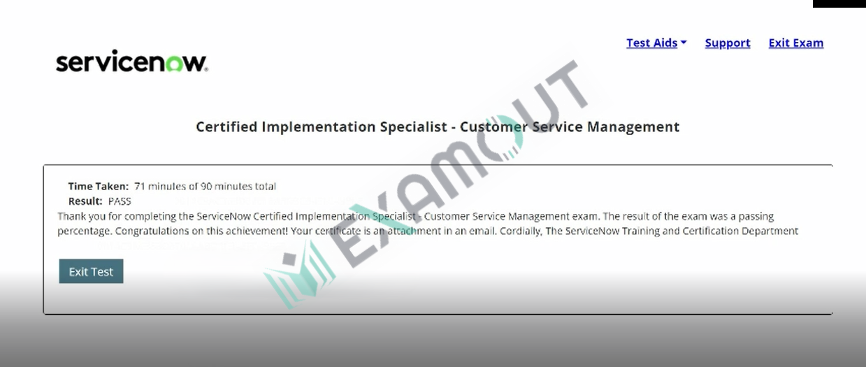 CIS-Customer Service Management CIS-CSM passing exam report 1