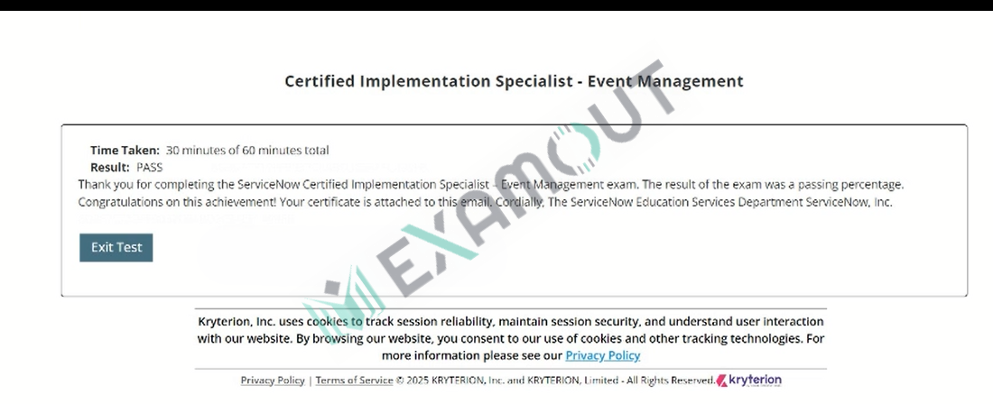CIS-Event Management CIS-EM passing exam report 1