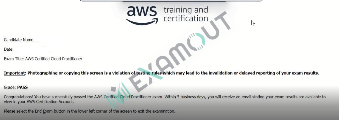 AWS Certified Foundational CLF-C02 passing exam report 1