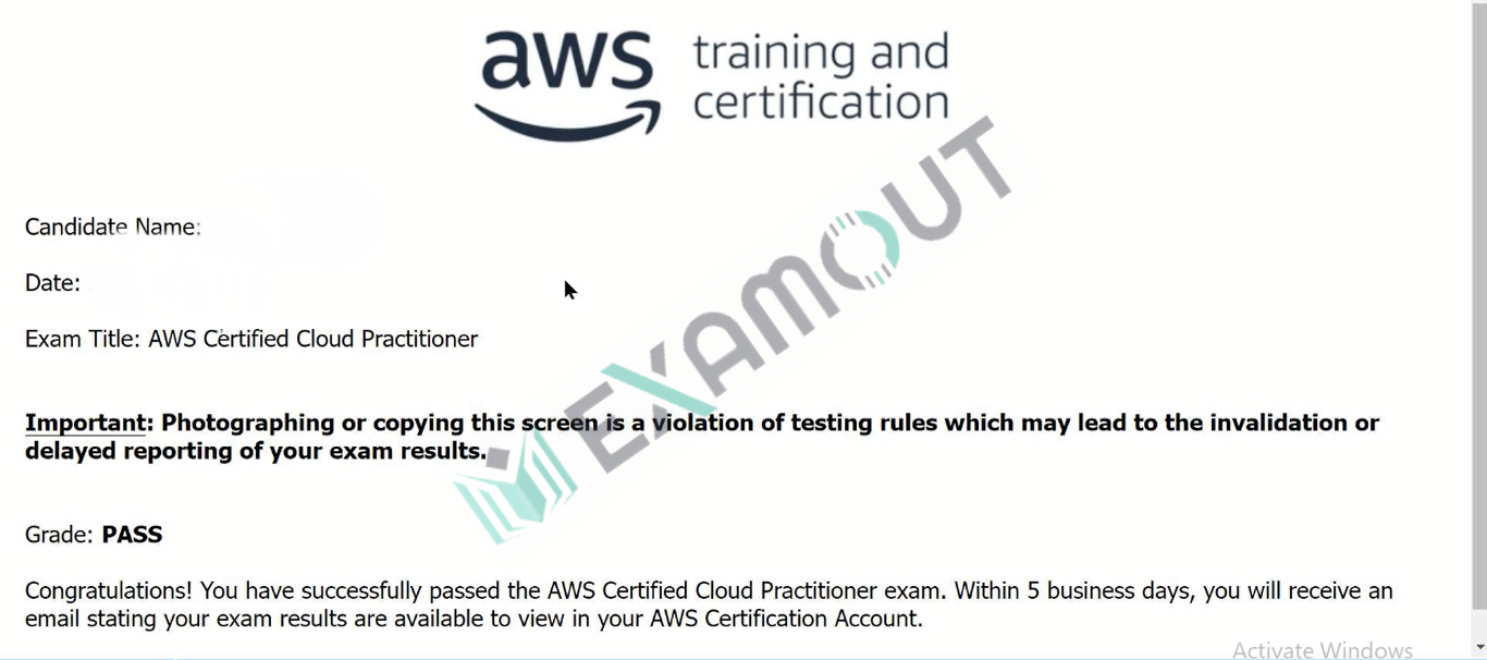AWS Certified Foundational CLF-C02 passing exam report 3