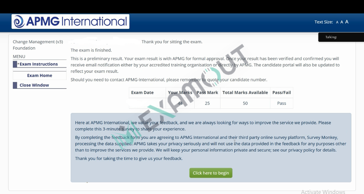 Change Management Change-Management-Foundation passing exam report 1