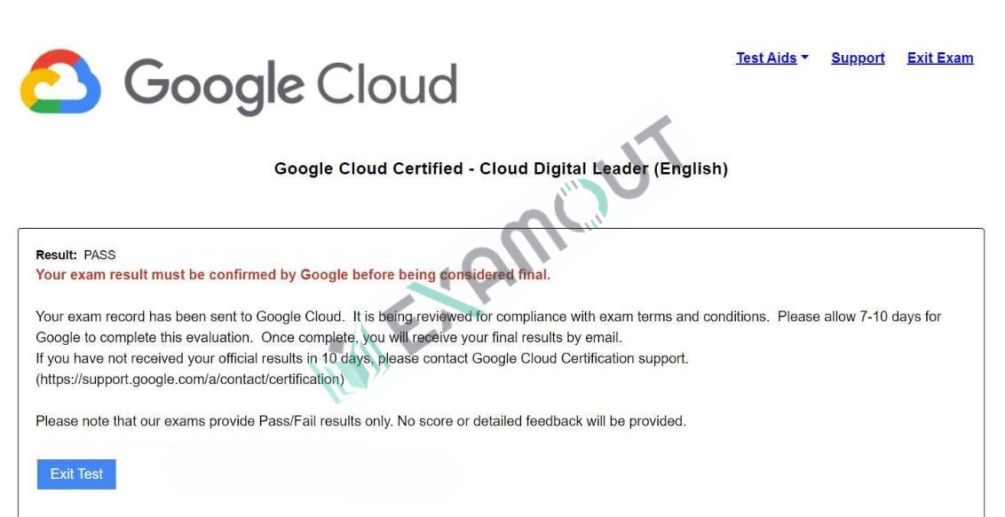 Google Cloud Certified Cloud-Digital-Leader passing exam report 4