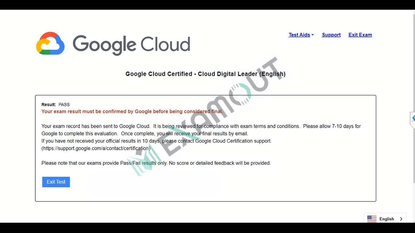 Google Cloud Certified Cloud-Digital-Leader passing exam report 1