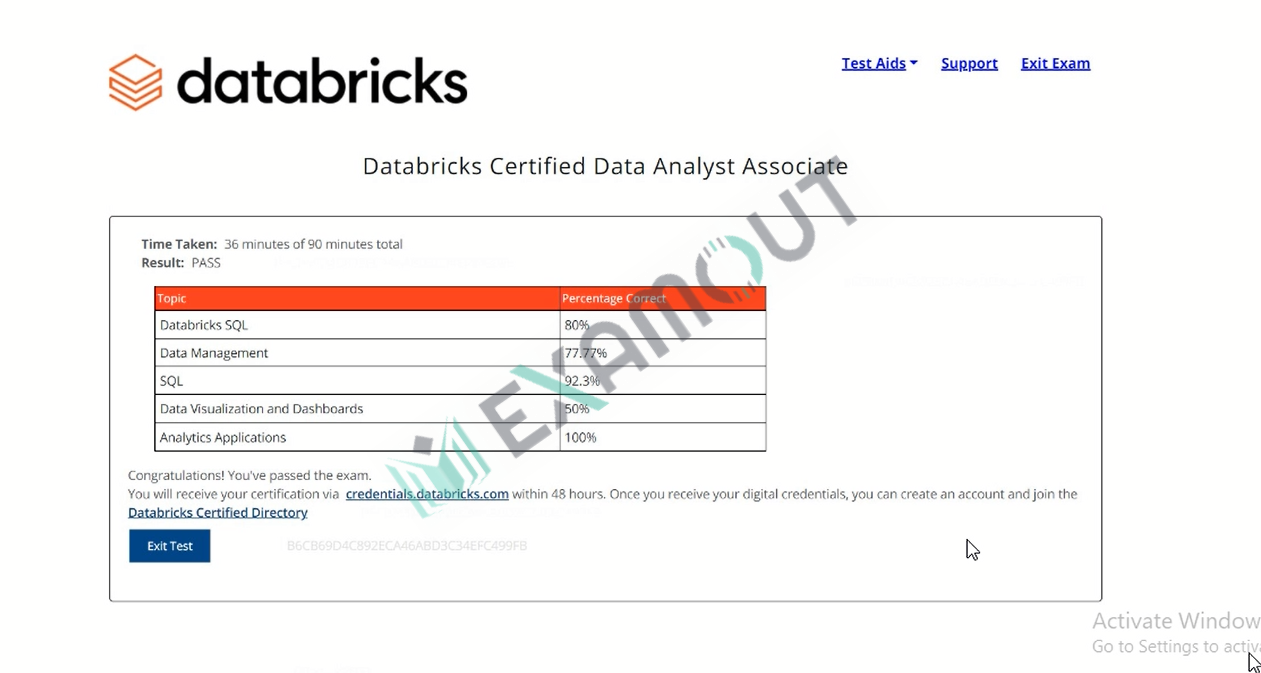 Data Analyst Databricks-Certified-Data-Analyst-Associate passing exam report 1
