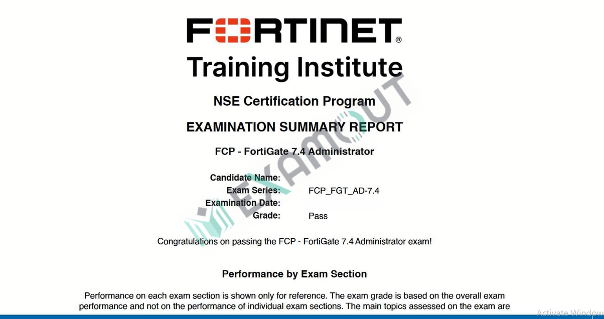 Fortinet Network Security Expert FCP_FGT_AD-7.4 passing exam report 4