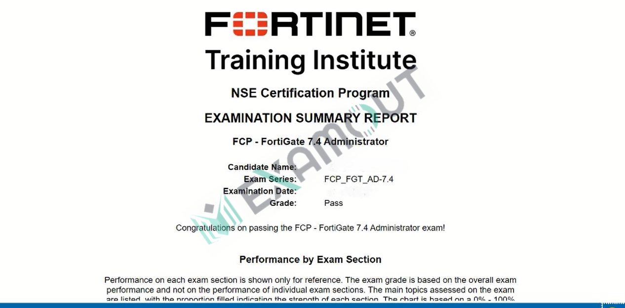 Fortinet Network Security Expert FCP_FGT_AD-7.4 passing exam report 3