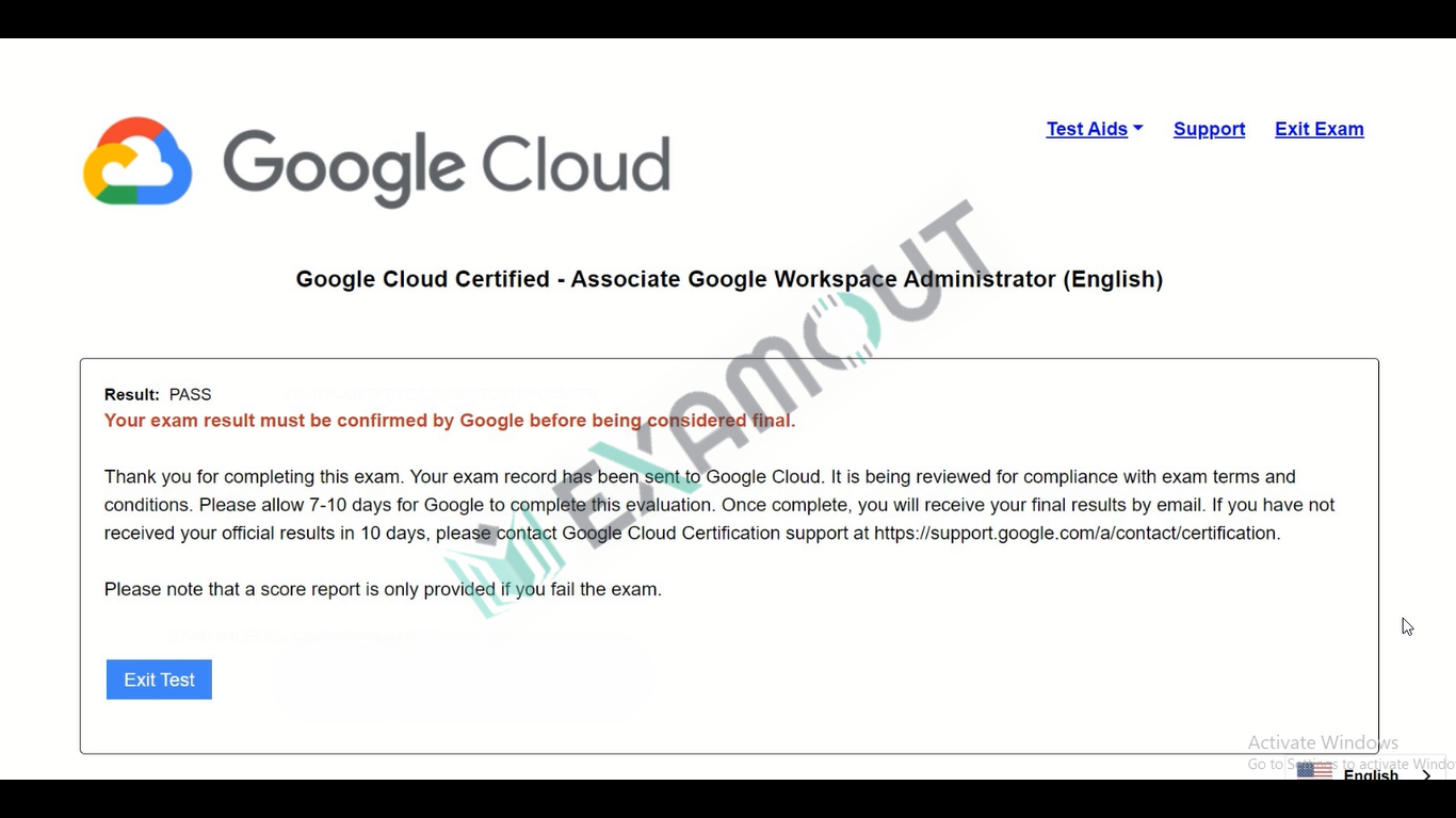Workspace Administrator Google-Workspace-Administrator passing exam report 1