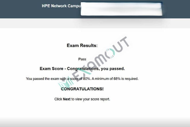 ACA Campus Access Associate HPE6-A85 passing exam report 1