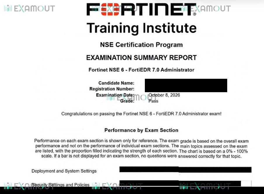 NSE 6 Network Security Specialist NSE6_EDR_AD-7.0 passing exam report 2