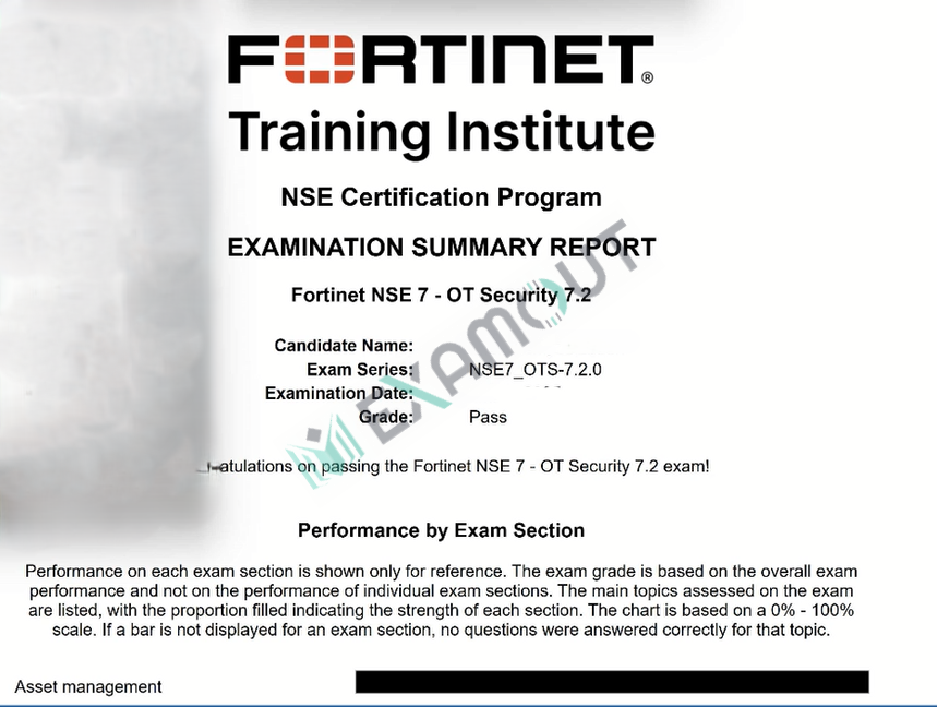 NSE 7 Network Security Architect NSE7_OTS-7.2 passing exam report 1