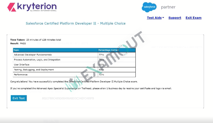 Developers PDII passing exam report 1