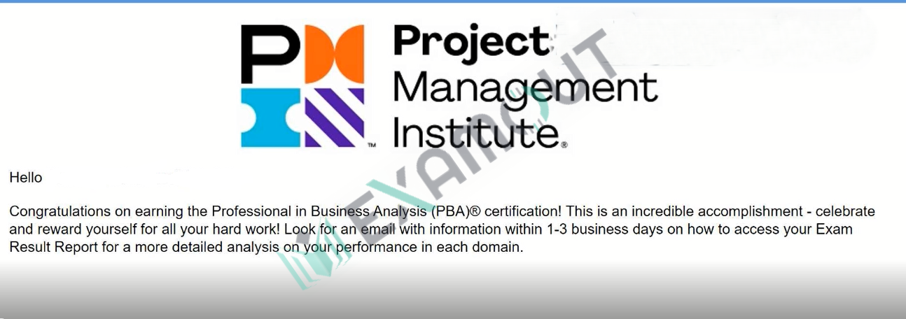 PMI Professional in Business Analysis PMI-PBA passing exam report 1