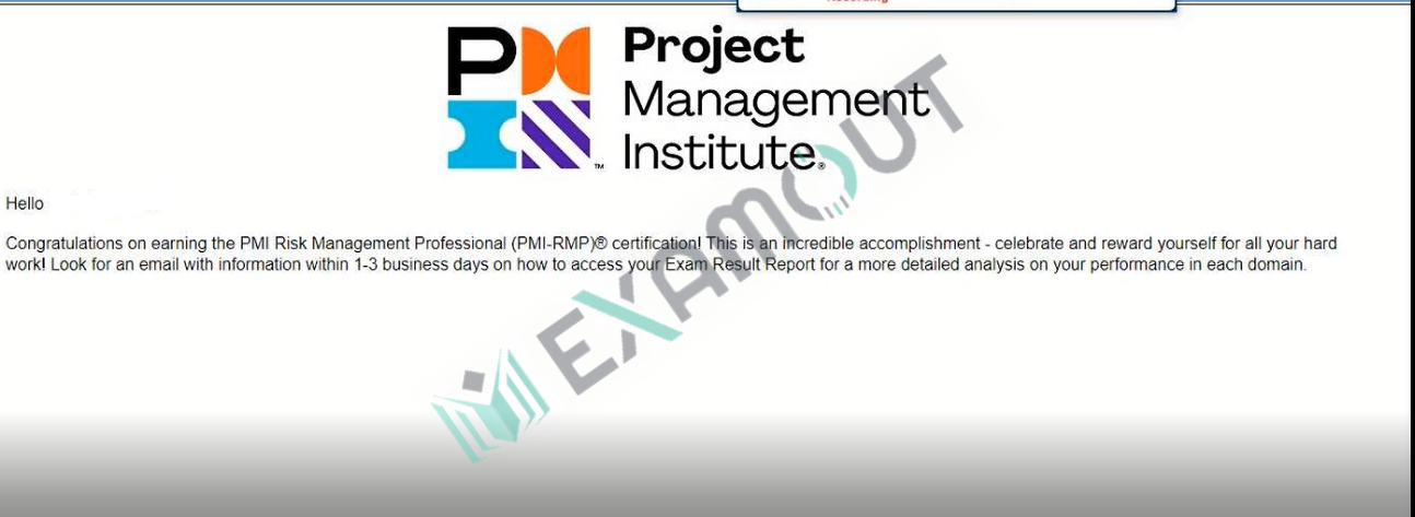 PMI Certification PMI-RMP passing exam report 1