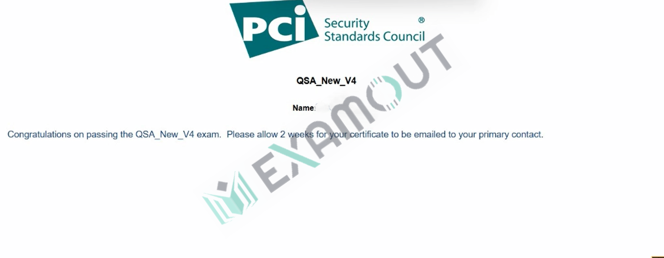 PCI Qualified Professionals QSA_New_V4 passing exam report 1