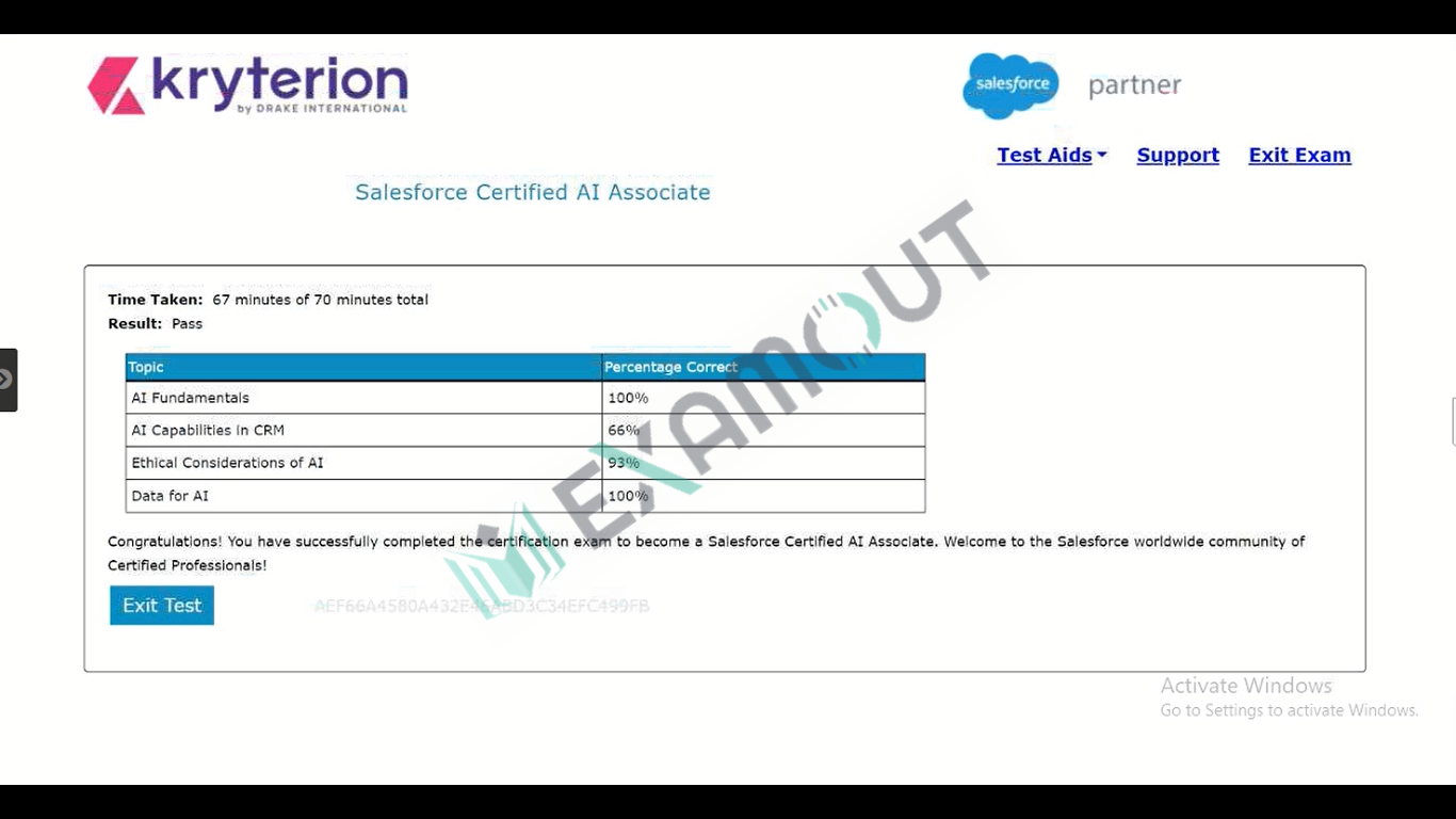 AI Associate Salesforce-AI-Associate passing exam report 1