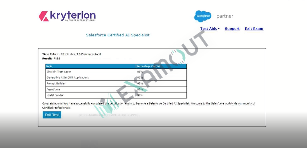 AI Associate Salesforce-AI-Specialist passing exam report 1
