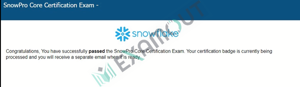 SnowPro Core Certification SnowPro-Core passing exam report 1